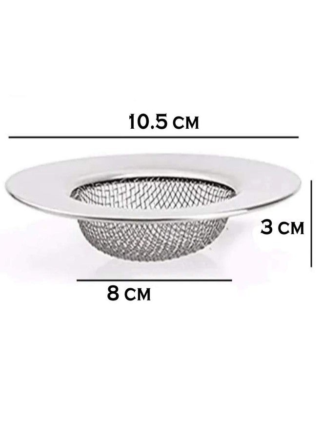Kitchwish Stainless Steel Kitchen Sink Strainer Jali - Large Mesh Drain Filter for Wash Basin & Bathroom (10.5 cm, Silver) Pack of 2 - Image 5
